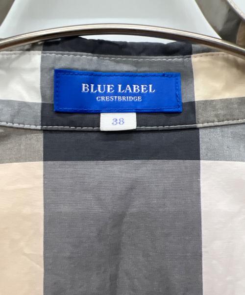 BLUE LABEL CRESTBRIDGE（ブルーレーベルクレストブリッジ）BLUE LABEL CRESTBRIDGE (ブルーレーベルクレストブリッジ) 長袖シャツ ベージュ×グレー サイズ:38の古着・服飾アイテム