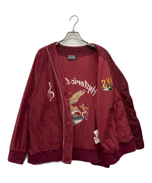 Hysteric Glamour（ヒステリックグラマー）Hysteric Glamour (ヒステリックグラマー) 厚手カーディガン ボルドー サイズ:Mの古着・服飾アイテム