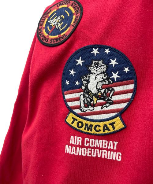 AVIREX（アヴィレックス）AVIREX (アヴィレックス) スタンドカラージャケット レッド サイズ:Lの古着・服飾アイテム