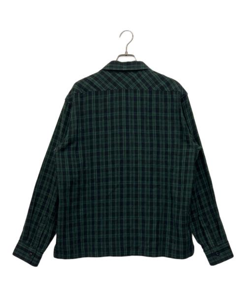 Schott（ショット）Schott (ショット) 長袖シャツ ブラック×グリーン サイズ:Mの古着・服飾アイテム