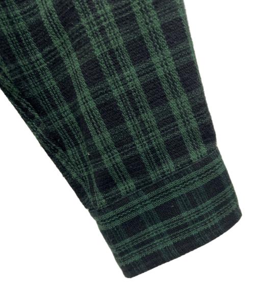 Schott（ショット）Schott (ショット) 長袖シャツ ブラック×グリーン サイズ:Mの古着・服飾アイテム
