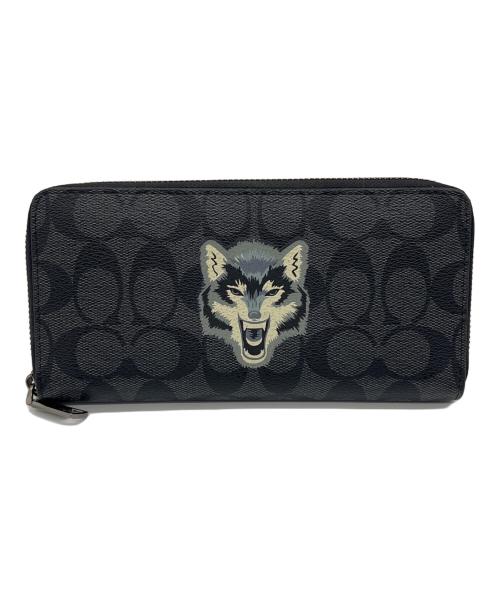 COACH（コーチ）COACH (コーチ) ラウンドファスナー財布 ブラックの古着・服飾アイテム