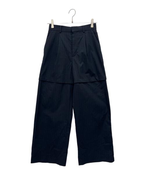 STUDIOUS（ステュディオス）STUDIOUS (ステュディオス) ワイドパンツ ネイビー サイズ:1の古着・服飾アイテム