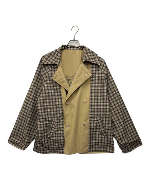 sampo（サンポ）sampo (サンポ) ear PAPILLONNER (イアパピヨネ) リバーシブルハーフコート カーキ×ブラック サイズ:不明の古着・服飾アイテム