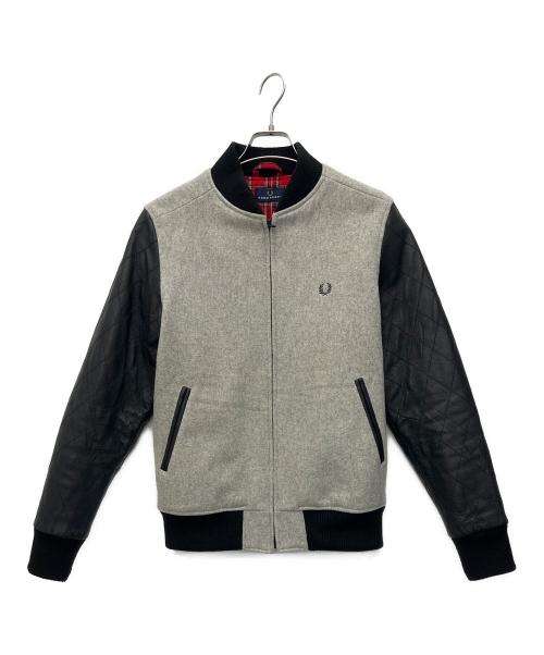 FRED PERRY（フレッドペリー）FRED PERRY (フレッドペリー) スタジャン グレー×ブラック サイズ:Lの古着・服飾アイテム