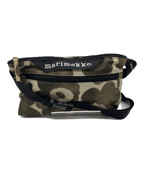 marimekko（マリメッコ）marimekko (マリメッコ) ショルダーバッグ カーキ×アイボリーの古着・服飾アイテム