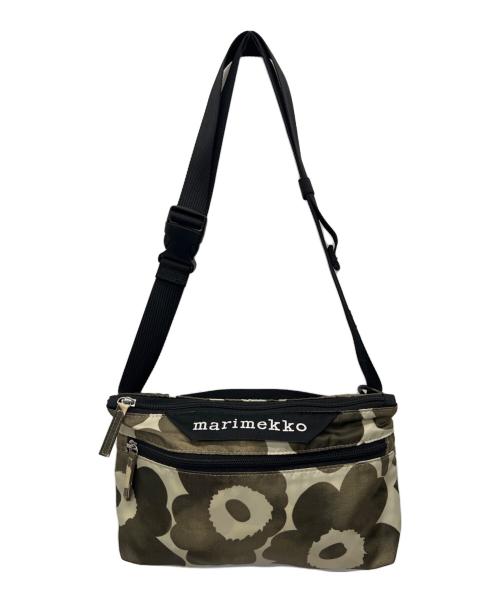 marimekko（マリメッコ）marimekko (マリメッコ) ショルダーバッグ カーキ×アイボリーの古着・服飾アイテム
