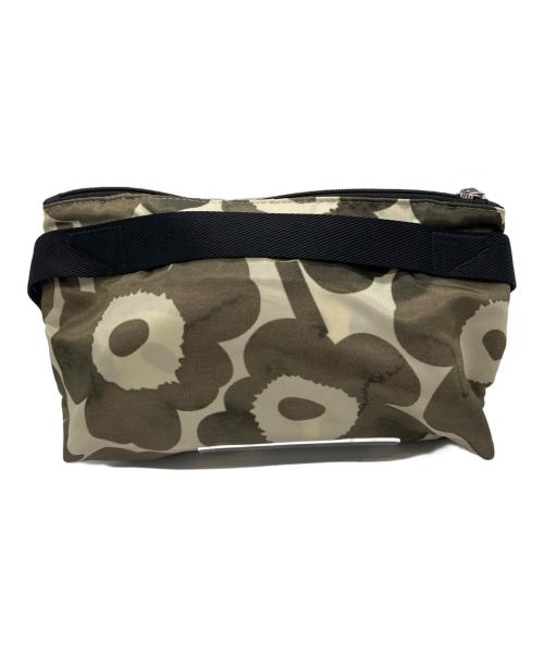 marimekko（マリメッコ）marimekko (マリメッコ) ショルダーバッグ カーキ×アイボリーの古着・服飾アイテム
