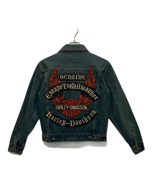 HARLEY-DAVIDSON（ハーレーダビッドソン）HARLEY-DAVIDSON (ハーレーダビッドソン) デニムジャケット ブルー サイズ:Mの古着・服飾アイテム