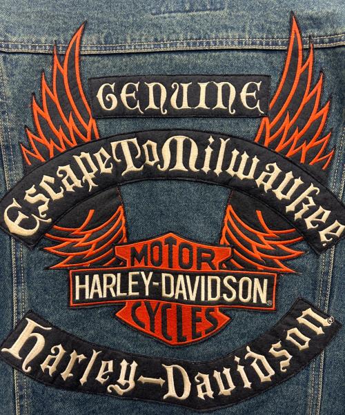 HARLEY-DAVIDSON（ハーレーダビッドソン）HARLEY-DAVIDSON (ハーレーダビッドソン) デニムジャケット ブルー サイズ:Mの古着・服飾アイテム