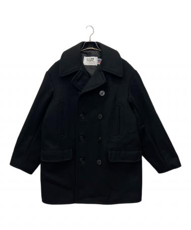 未使用 ショットシングルファー Pコート 中古・古着通販】Schott (ショット) Pコート ブラック サイズ:L