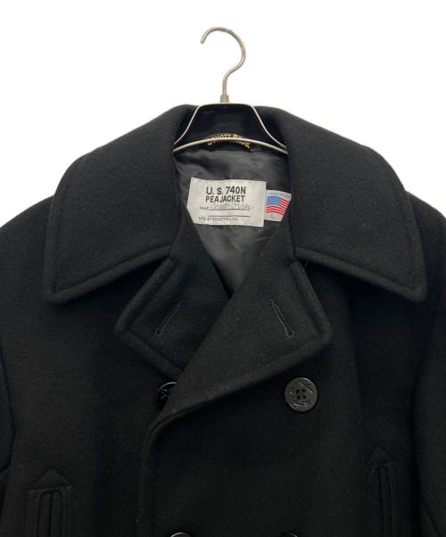 Schott（ショット）Schott (ショット) Pコート ブラック サイズ:Lの古着・服飾アイテム