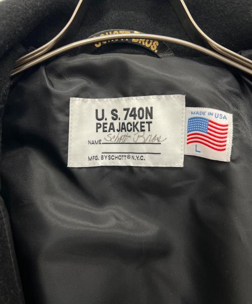 Schott（ショット）Schott (ショット) Pコート ブラック サイズ:Lの古着・服飾アイテム