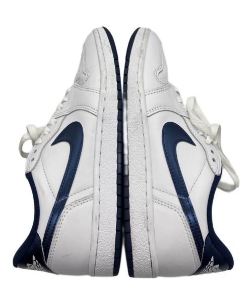 NIKE（ナイキ）NIKE (ナイキ) Air Jordan 1 Low ホワイト×ネイビー サイズ:27の古着・服飾アイテム