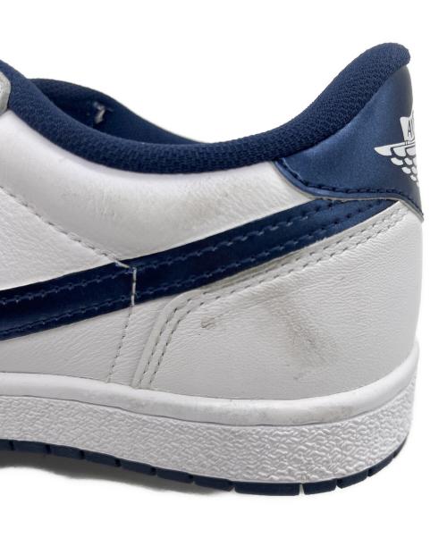 NIKE（ナイキ）NIKE (ナイキ) Air Jordan 1 Low ホワイト×ネイビー サイズ:27の古着・服飾アイテム