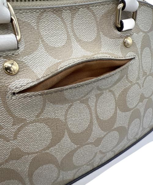 COACH（コーチ）COACH (コーチ) ショルダーバッグ ベージュ×ホワイトの古着・服飾アイテム