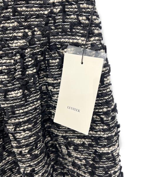 lusteek（ラスティーク）lusteek (ラスティーク) ツイードベスト ブラック×ホワイト サイズ:38の古着・服飾アイテム