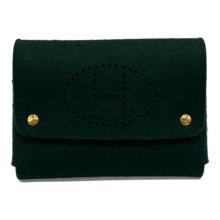 HERMES（エルメス）の古着「ポーチ レディース グリーン エテュイカルトGM」｜グリーン