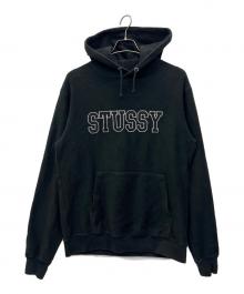 stussy（ステューシー）の古着「Felt Applique Hoodie」｜ホワイト×ブラック