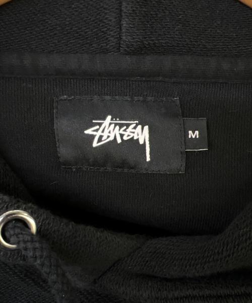 stussy（ステューシー）stussy (ステューシー) Felt Applique Hoodie ホワイト×ブラック サイズ:Mの古着・服飾アイテム