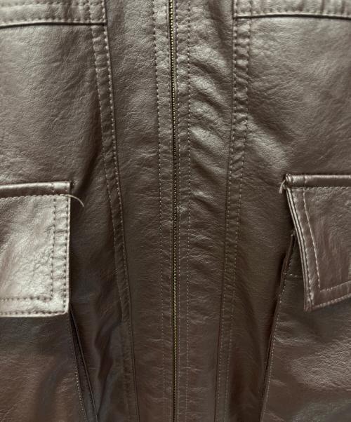 FREAK'S STORE（フリークスストア）FREAK'S STORE (フリークスストア) フェイクレザーブルゾン ブラウン サイズ:FREEの古着・服飾アイテム