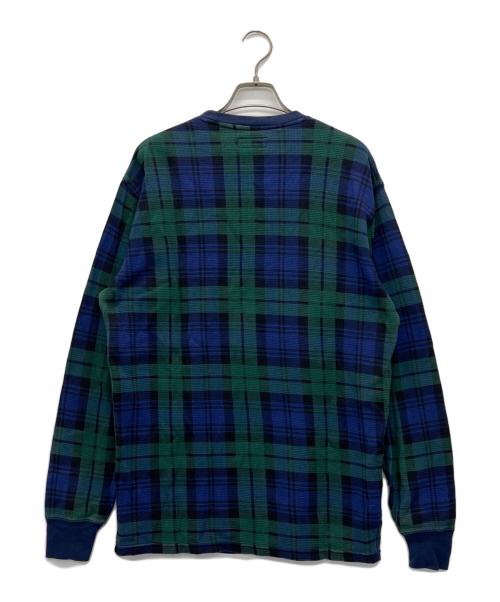 POLO RALPH LAUREN（ポロ・ラルフローレン）POLO RALPH LAUREN (ポロ・ラルフローレン) 長袖カットソー ネイビー×グリーン サイズ:Lの古着・服飾アイテム