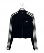 adidasアディダス）の古着「スリーストライプス スリムニット トラックトップ」｜ブラック