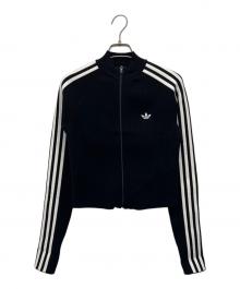 adidas（アディダス）の古着「スリーストライプス スリムニット トラックトップ」｜ブラック
