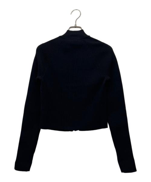 adidas（アディダス）adidas (アディダス) スリーストライプス スリムニット トラックトップ ブラック サイズ:XLの古着・服飾アイテム
