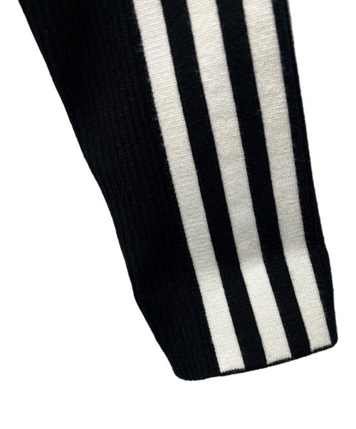 adidas（アディダス）adidas (アディダス) スリーストライプス スリムニット トラックトップ ブラック サイズ:XLの古着・服飾アイテム