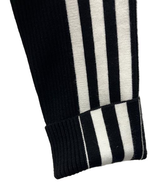 adidas（アディダス）adidas (アディダス) スリーストライプス スリムニット トラックトップ ブラック サイズ:XLの古着・服飾アイテム