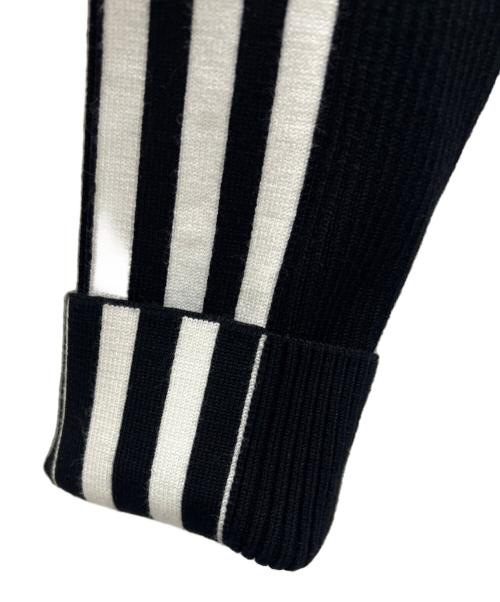adidas（アディダス）adidas (アディダス) スリーストライプス スリムニット トラックトップ ブラック サイズ:XLの古着・服飾アイテム