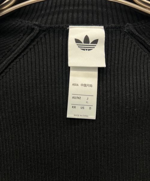 adidas（アディダス）adidas (アディダス) スリーストライプス スリムニット トラックトップ ブラック サイズ:XLの古着・服飾アイテム