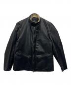 GUESSゲス）の古着「シングルライダースジャケット」｜ブラック