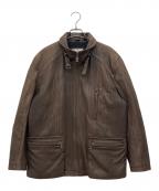 MODA VALENTINOモダバレンティーノ）の古着「レザージャケット」｜ブラウン