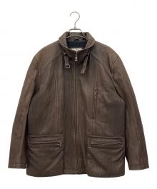 MODA VALENTINO（モダバレンティーノ）の古着「レザージャケット」｜ブラウン