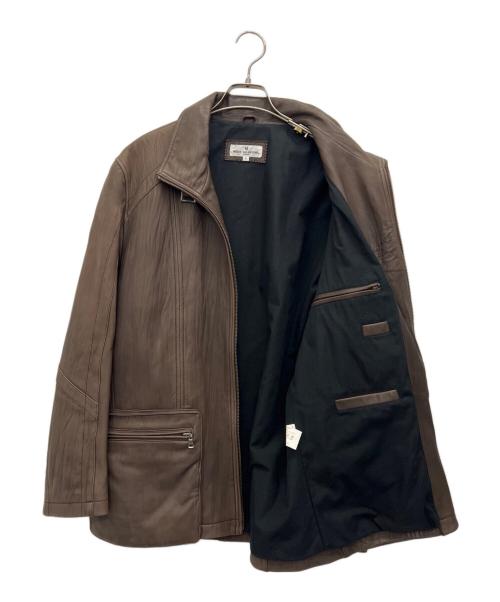 MODA VALENTINO（モダバレンティーノ）MODA VALENTINO (モダバレンティーノ) レザージャケット ブラウン サイズ:Lの古着・服飾アイテム