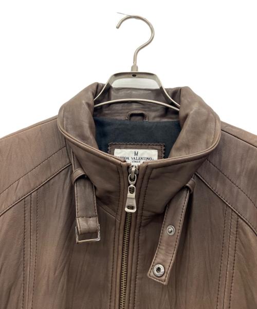 MODA VALENTINO（モダバレンティーノ）MODA VALENTINO (モダバレンティーノ) レザージャケット ブラウン サイズ:Lの古着・服飾アイテム