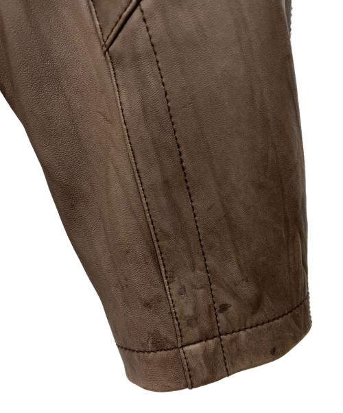 MODA VALENTINO（モダバレンティーノ）MODA VALENTINO (モダバレンティーノ) レザージャケット ブラウン サイズ:Lの古着・服飾アイテム