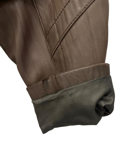 MODA VALENTINO（モダバレンティーノ）MODA VALENTINO (モダバレンティーノ) レザージャケット ブラウン サイズ:Lの古着・服飾アイテム