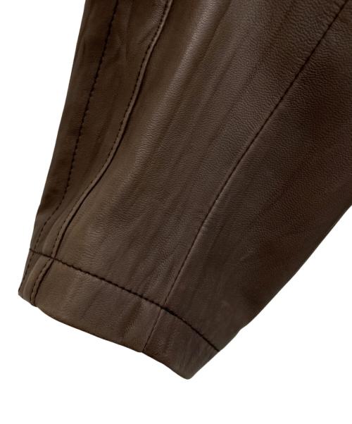 MODA VALENTINO（モダバレンティーノ）MODA VALENTINO (モダバレンティーノ) レザージャケット ブラウン サイズ:Lの古着・服飾アイテム