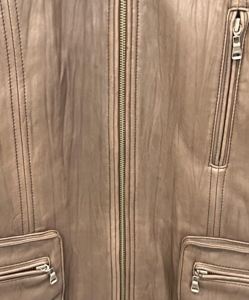 MODA VALENTINO（モダバレンティーノ）MODA VALENTINO (モダバレンティーノ) レザージャケット ブラウン サイズ:Lの古着・服飾アイテム