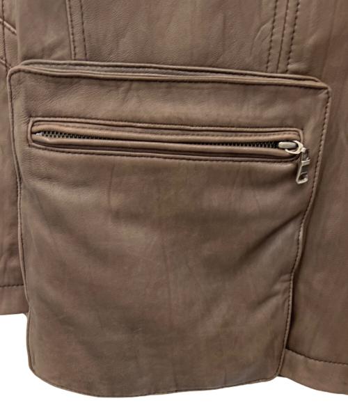 MODA VALENTINO（モダバレンティーノ）MODA VALENTINO (モダバレンティーノ) レザージャケット ブラウン サイズ:Lの古着・服飾アイテム