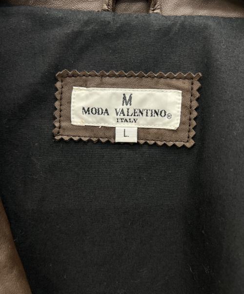 MODA VALENTINO（モダバレンティーノ）MODA VALENTINO (モダバレンティーノ) レザージャケット ブラウン サイズ:Lの古着・服飾アイテム