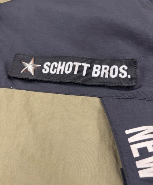 Schott（ショット）Schott (ショット) ナイロンジャケット オリーブ×ブラック サイズ:XLの古着・服飾アイテム