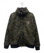 VANSONバンソン）の古着「ジップフーディジャケット」｜オリーブ