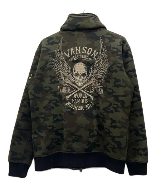 VANSON（バンソン）VANSON (バンソン) ジップフーディジャケット オリーブ サイズ:XLの古着・服飾アイテム