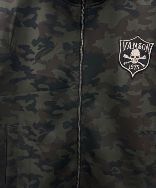VANSON（バンソン）VANSON (バンソン) ジップフーディジャケット オリーブ サイズ:XLの古着・服飾アイテム