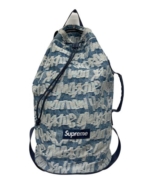 SUPREME（シュプリーム）SUPREME (シュプリーム) fat tip jacquard denim backpack ブルーの古着・服飾アイテム