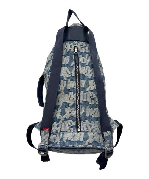 SUPREME（シュプリーム）SUPREME (シュプリーム) fat tip jacquard denim backpack ブルーの古着・服飾アイテム
